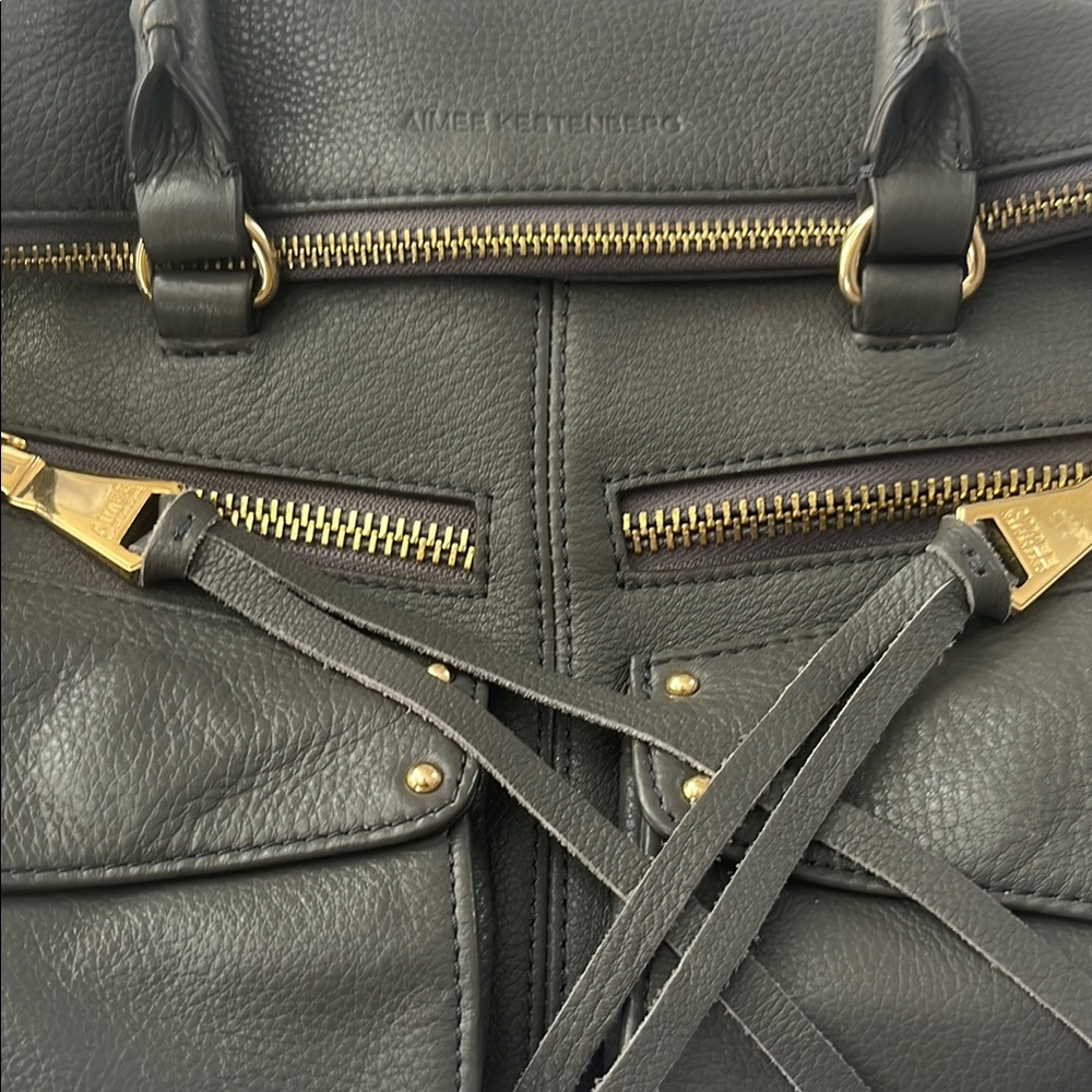 Aimee Kestenberg Charcoal Leather Satchel